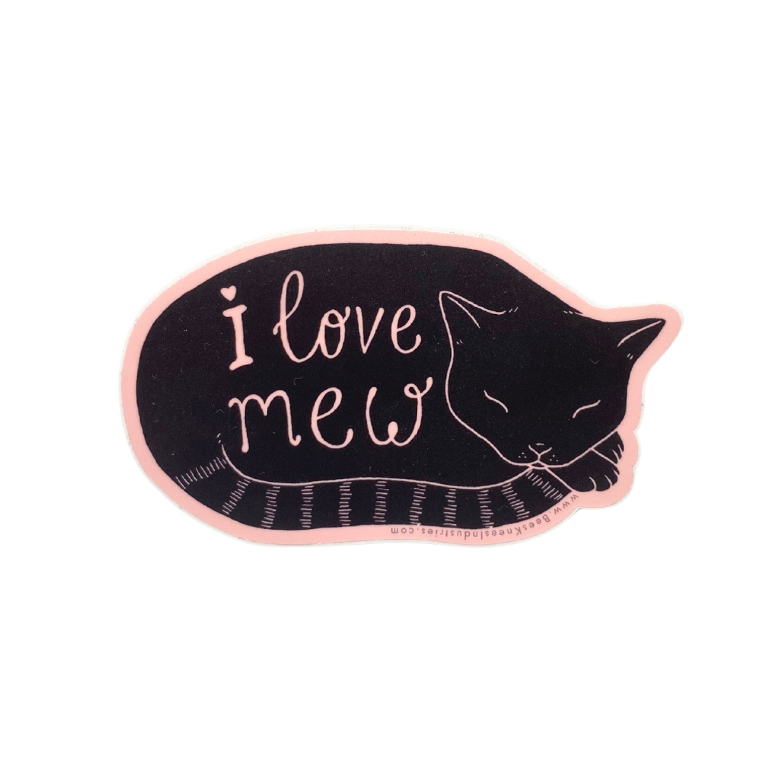 I Love Mew Cat Sticker