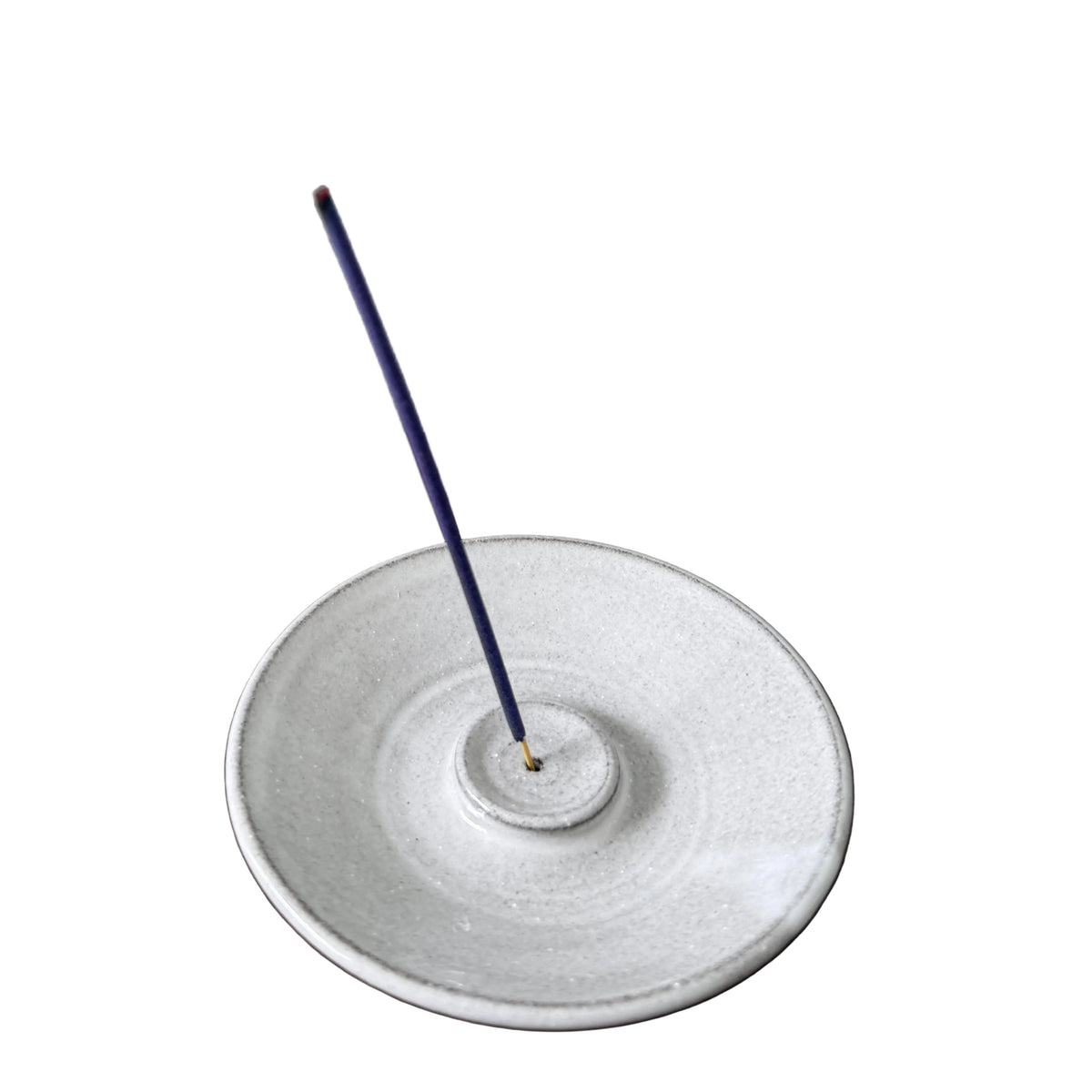 Hand Thrown Round Ceramic Incense Holder Dish