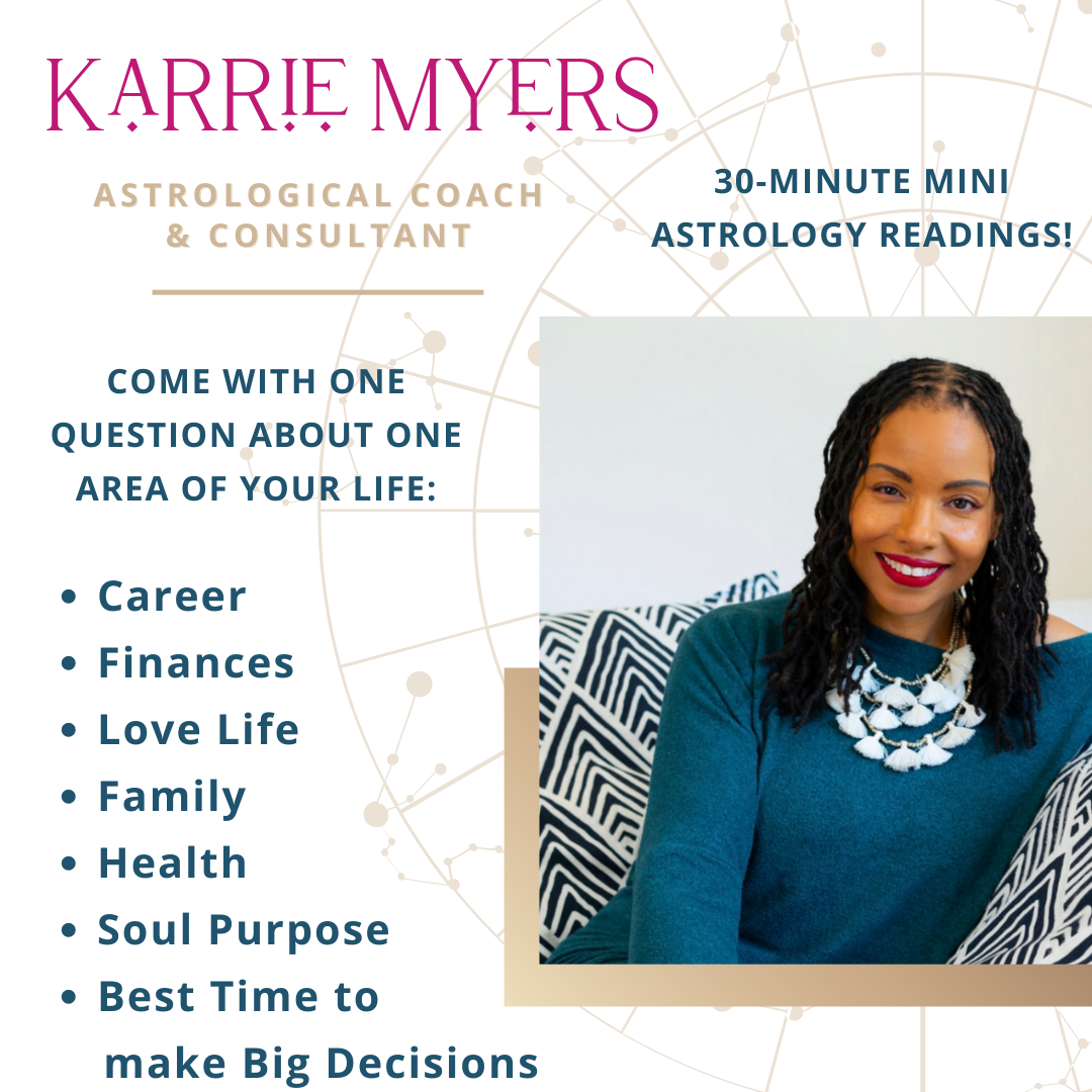 30 Minute Mini Astrology Reading With Karrie Myers Saturday September 21st