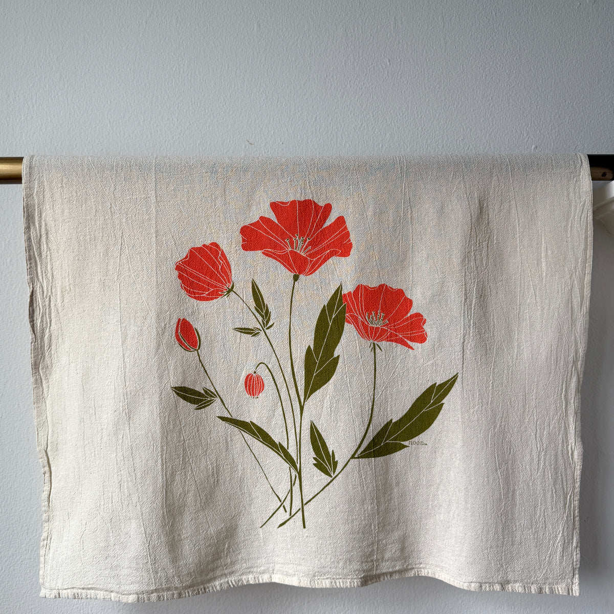 California Poppy Tea Towel