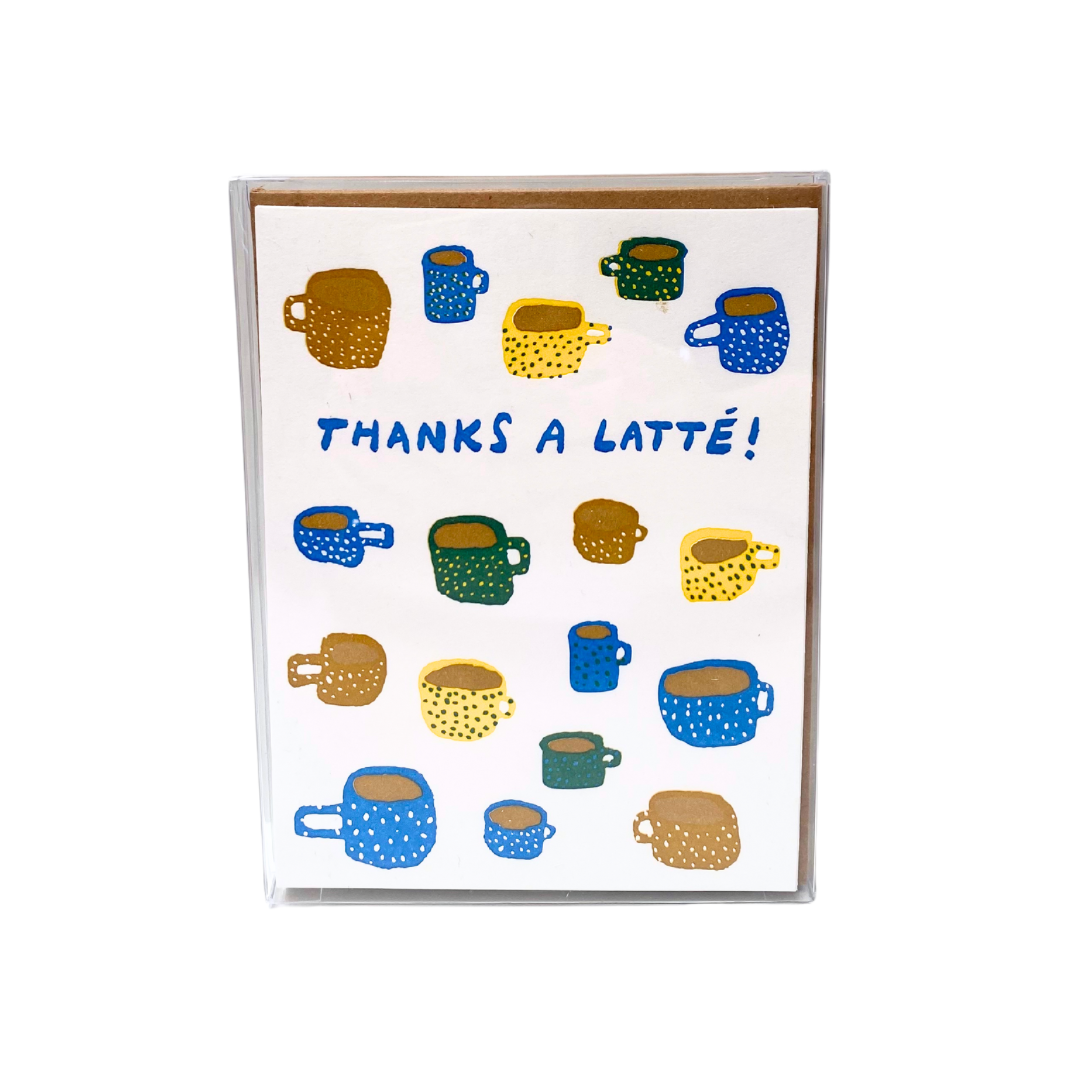 Thanks A Latte Letterpress Card Set