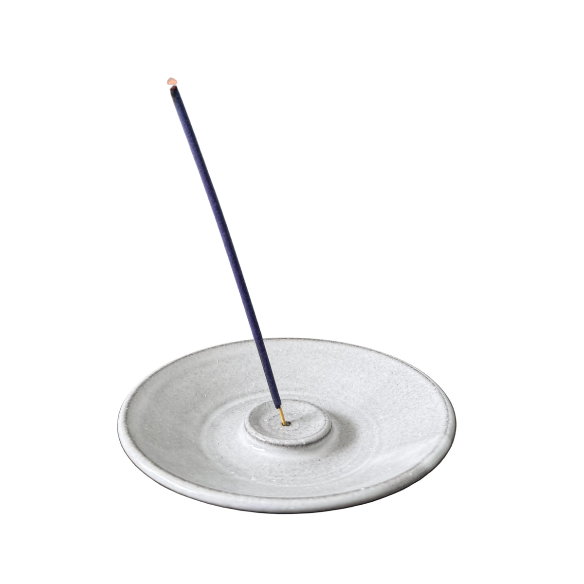Hand Thrown Round Ceramic Incense Holder Dish