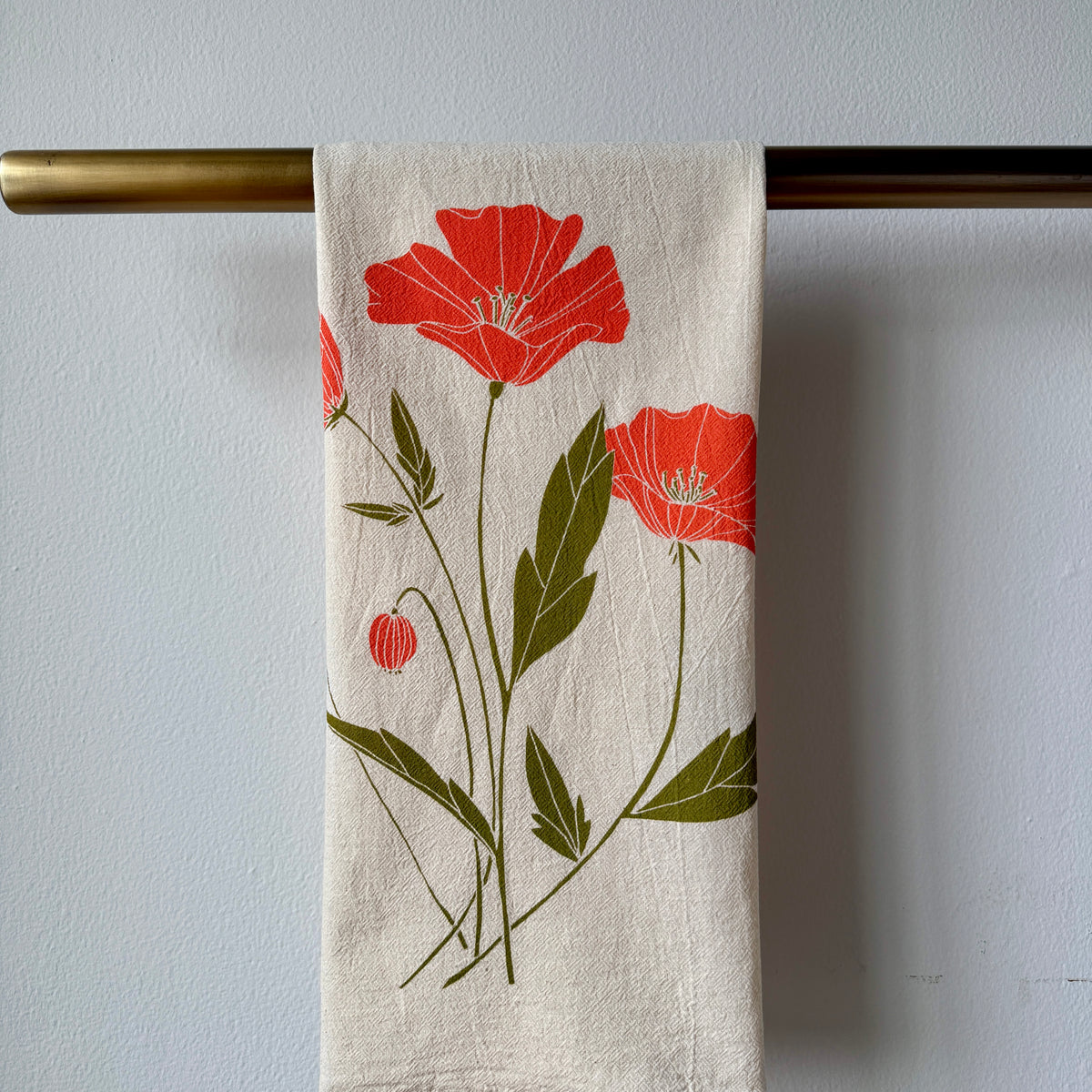 California Poppy Tea Towel