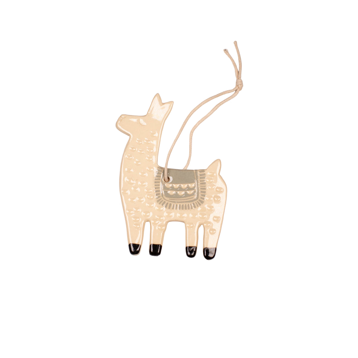 llama ceramic ornament