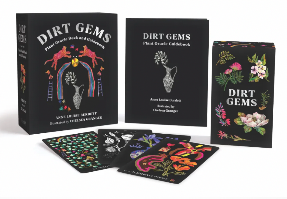 The Dirt Gems Plant Ally Oracle Deck and Guidebook by Anne Louise Burdett with Illustrations by Chelsea Granger