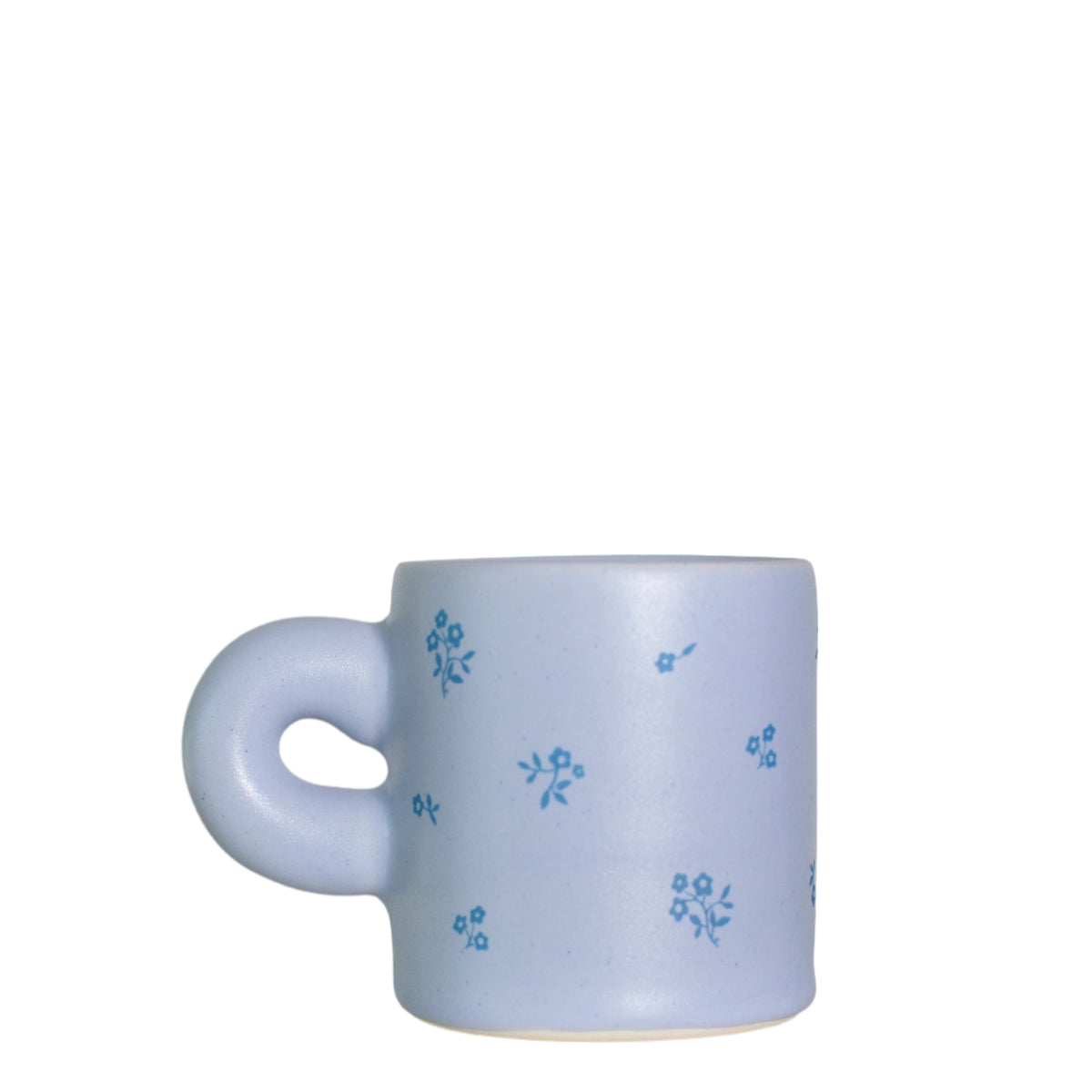 Periwinkle Puffy Floral Mug