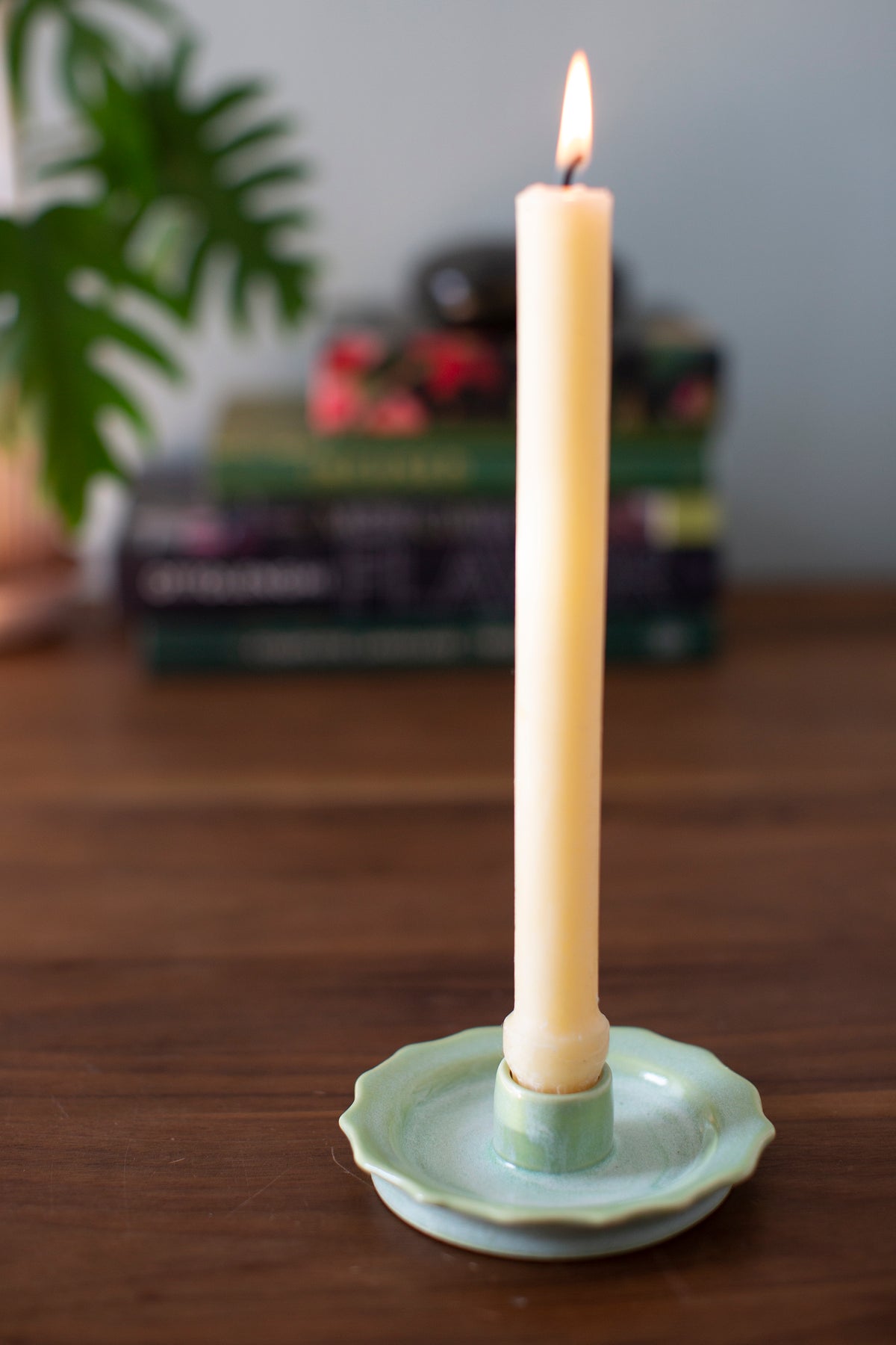 Matcha Scalloped Candle Holder