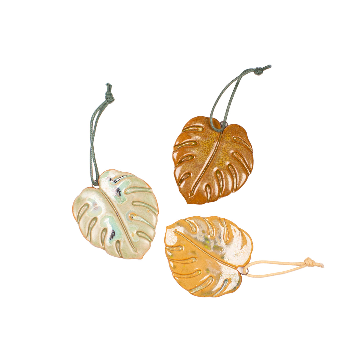 Ceramic Monstera Leaf Ornament