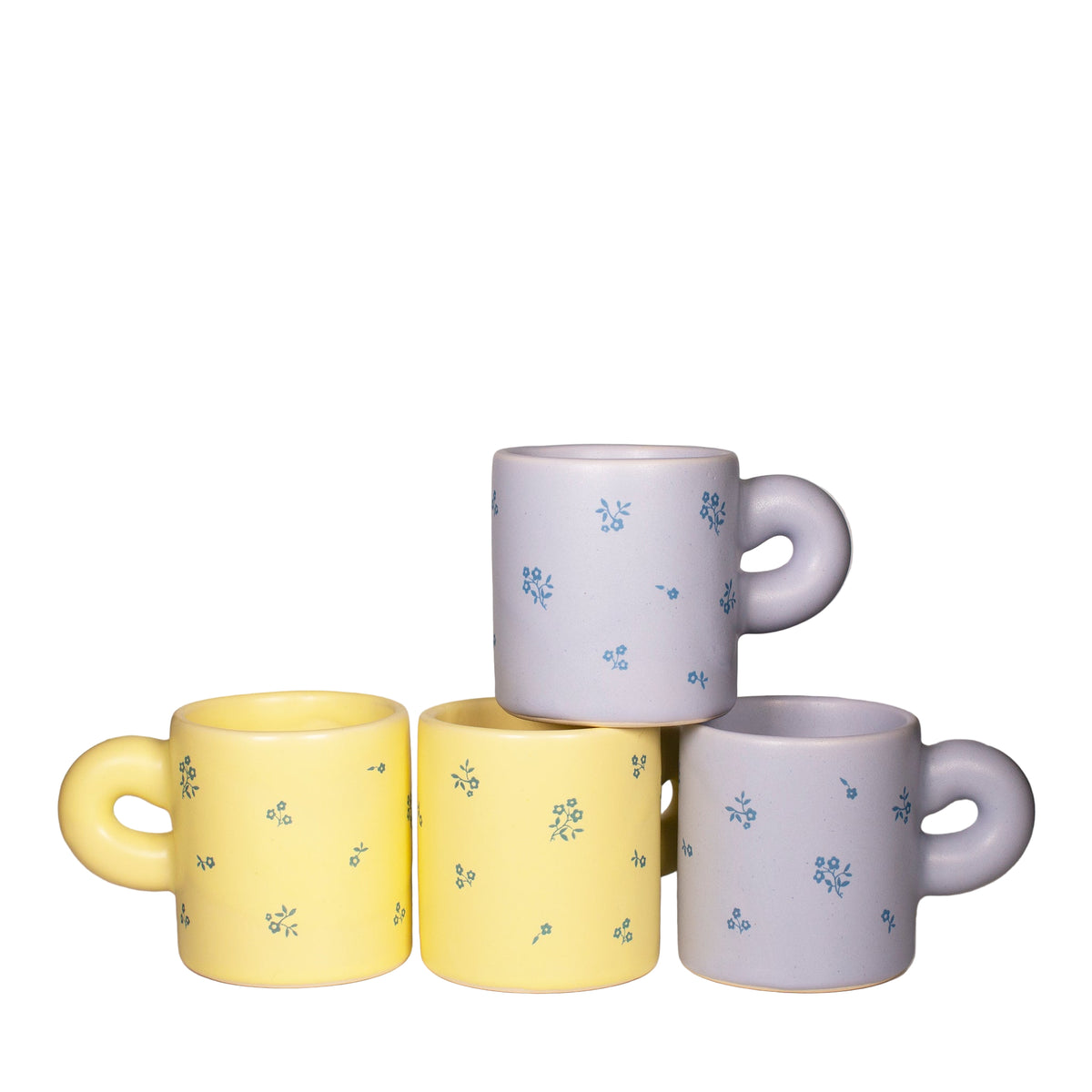 Floral Puffy Mug in Butter