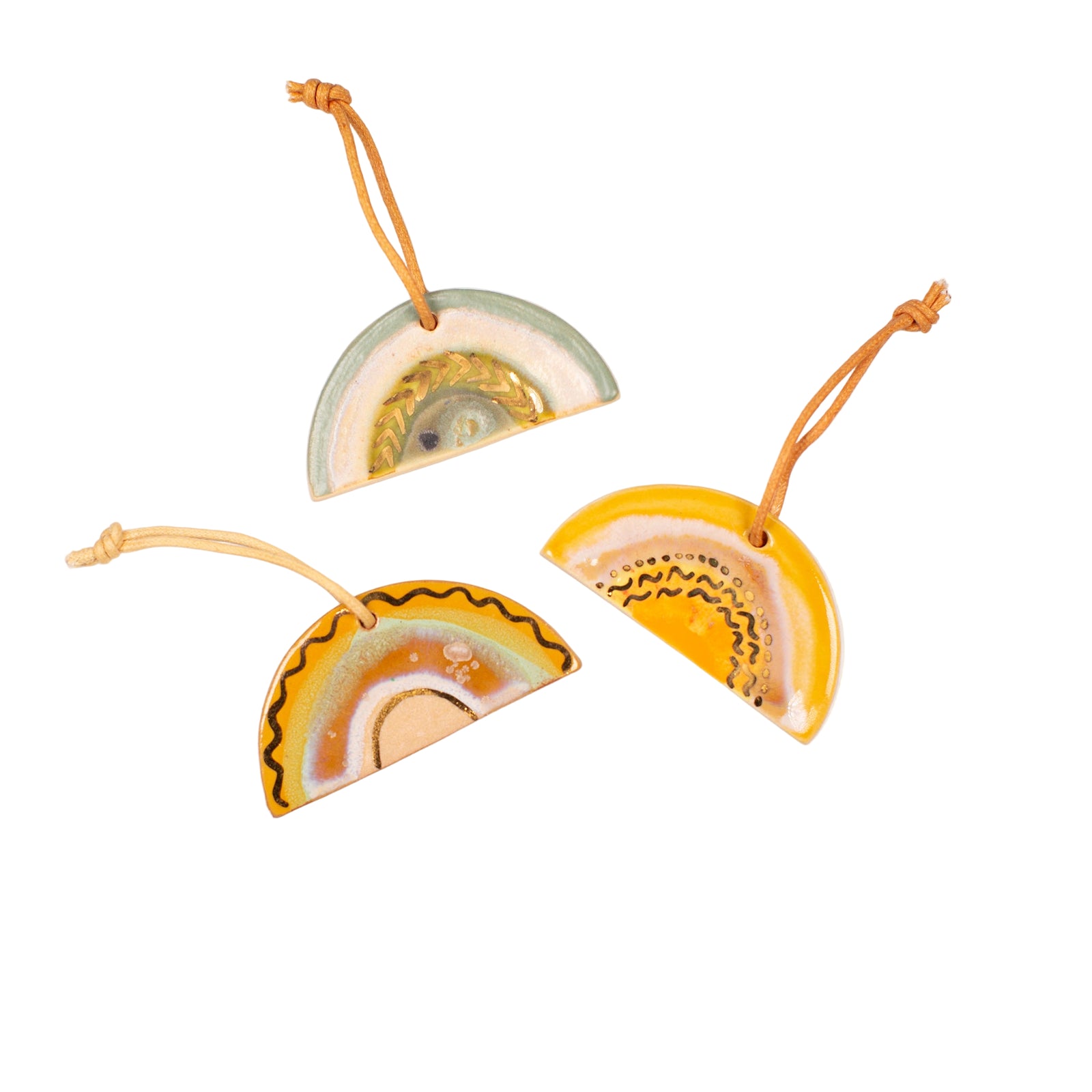 handmade rainbow ornaments