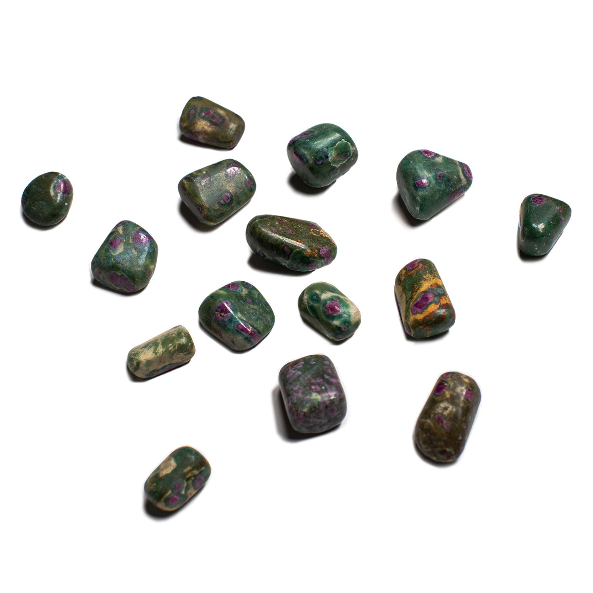 Tumbled Ruby in Zoisite Stones
