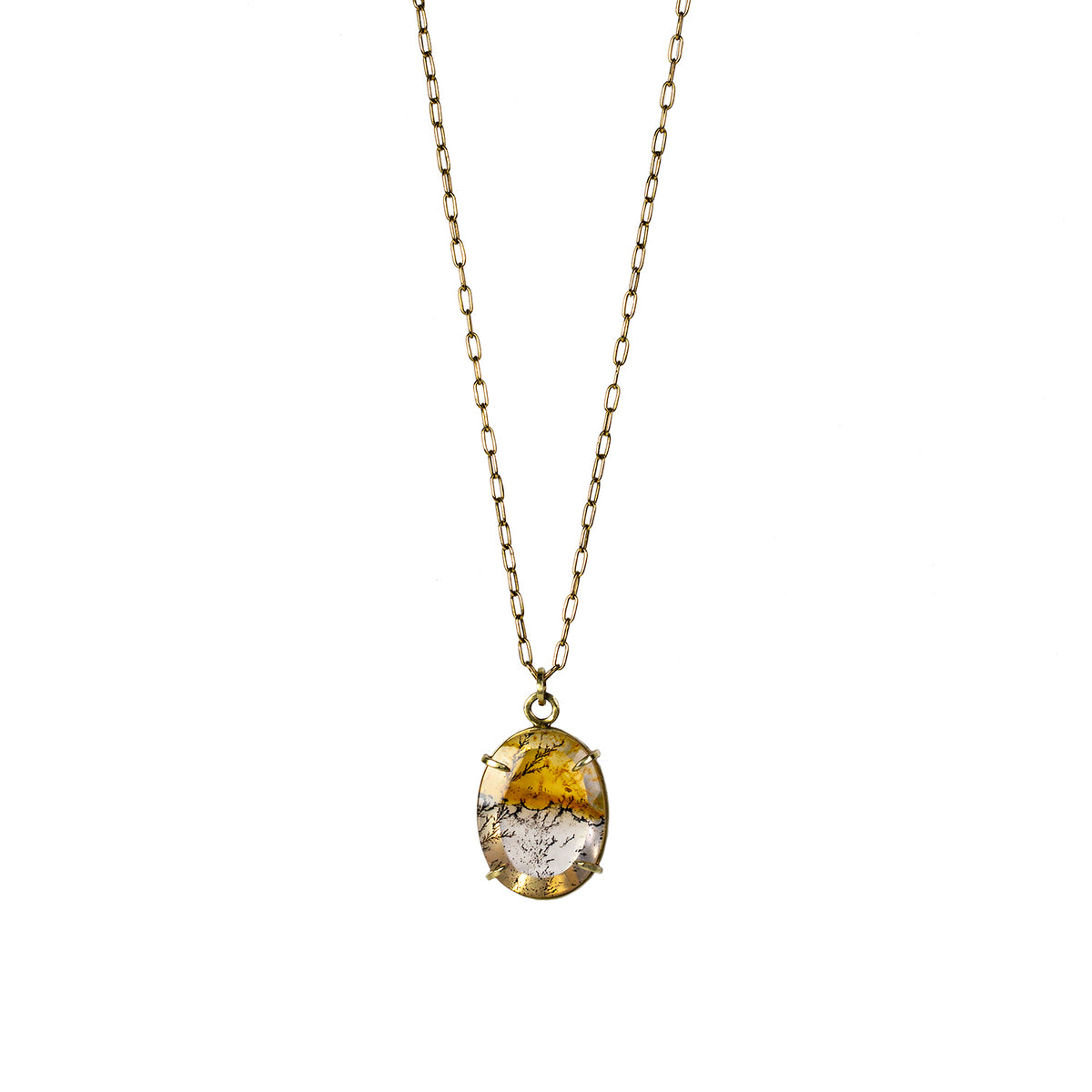 Golden Dendritic Quartz Necklace